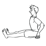 Seated Staff Isometric Quad Engagement Exercise for a torn ACL